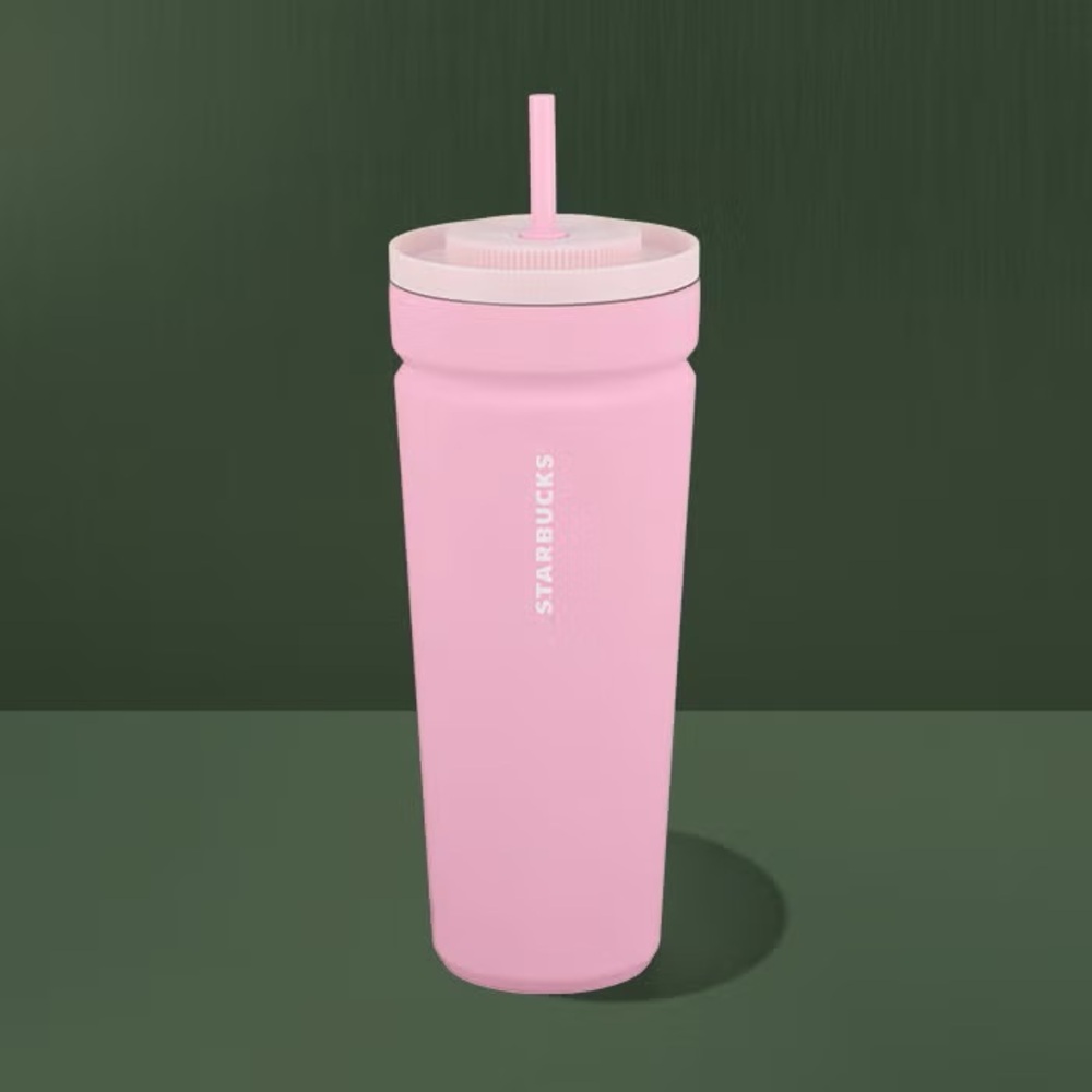 Starbucks 2025 Pink Soft Touch Blue with Logo. Seal Proof SS Tumbler. …